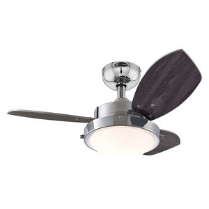 Westinghouse 30 Antique Brass 6 Blade Ceiling Fan With Frosted