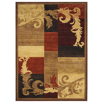 Catalina Brown-Red Area Rug, Brown-Red, 1'9"x6'9"