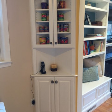 Custom Entertainment Center with seating and storage