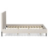 Furniture of America Warscher Fabric Cal King Tufted Platform Bed in Ivory