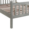 Windsor 3-Piece Wood Bedroom Set with Slat Twin Bed, Driftwood Gray, Full