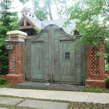Wood Gate with Iron Accents