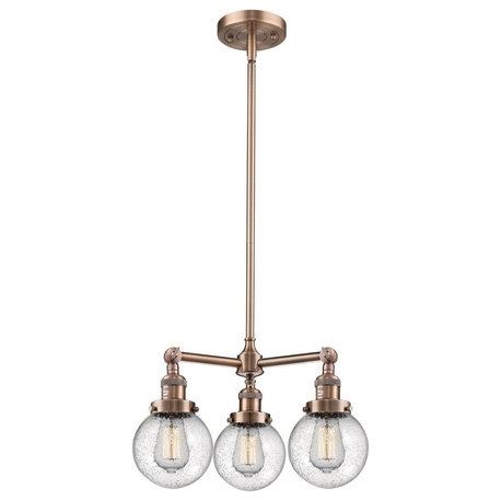 Innovations 3-LT Beacon 19" Chandelier - Antique Copper