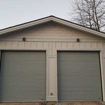 Detached Shop Garage With Roll-Up Doors