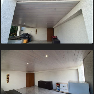 Plafond en lambris bois