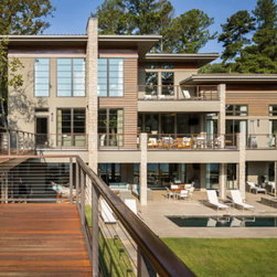 DesignRail&reg; Aluminum Railing System in Bronze Matte with Low-Profile Top Rail an - Stair Parts