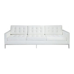 Florence Knoll Style Sofa Italian White - Sofas