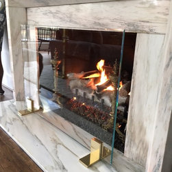 Glass Fireplace Screen - Products