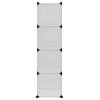 vidaXL Storage Cube Organizer with 12 Cubes and Doors Book Shelf Transparent PP