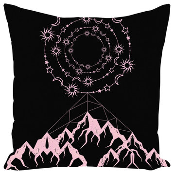 Universe and Mountain Throw Pillow, 14x20, Cover Only