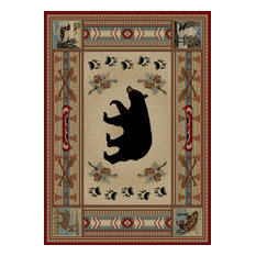 Woodlands Bear Rug, 5'3"x7'3"