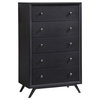 Hawthorne Collection 5 Drawer Chest in Black