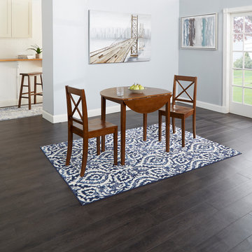 Murphy 3 Piece Drop Leaf Dining Set with X-Back Chairs