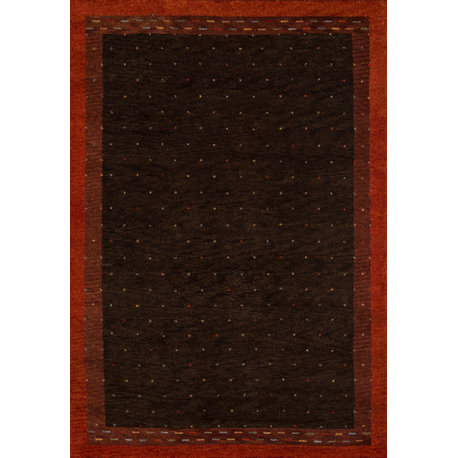 Desert Gabbeh Hand-Tufted Rug, Brown, 2'x3'