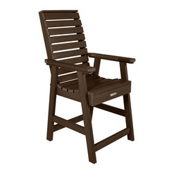 Highwood USA - Weatherly Counter-Height Armchair - Outdoor Bar Stools And Counter Stools