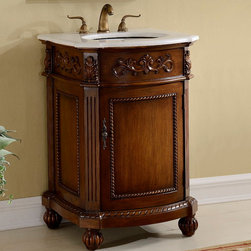 24 inch Victorian Bathroom Vanity Cabinet - Bathroom Vanities And Sink Consoles