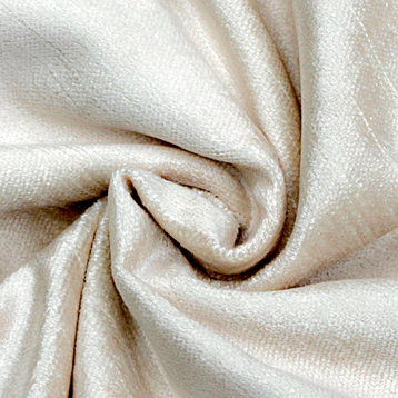 Ivory Cotton Velvet By The Yard, 54" Wide Velvet, Upholstery Fabric Fabric