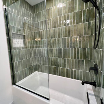 Nature's Palette: A Gorgeous Green Guest Bath Makeover