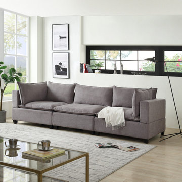 Madison 120.5" Fabric Sofa Couch