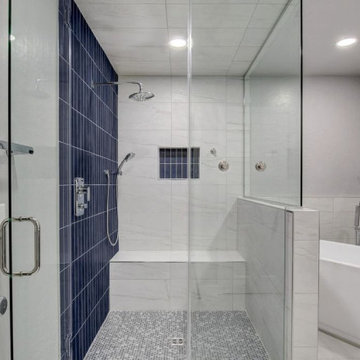North Summerlin Deep Blue Master Bathroom