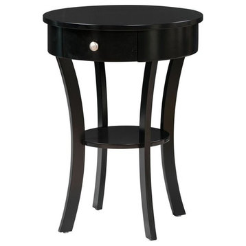 Convenience Concepts Classic Accents Schaffer End Table in Black Wood Finish