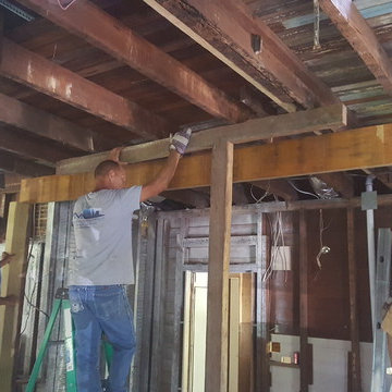 Fire damage house major rehab