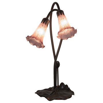 16 High Lavender Pond Lily 2 LT Accent Lamp