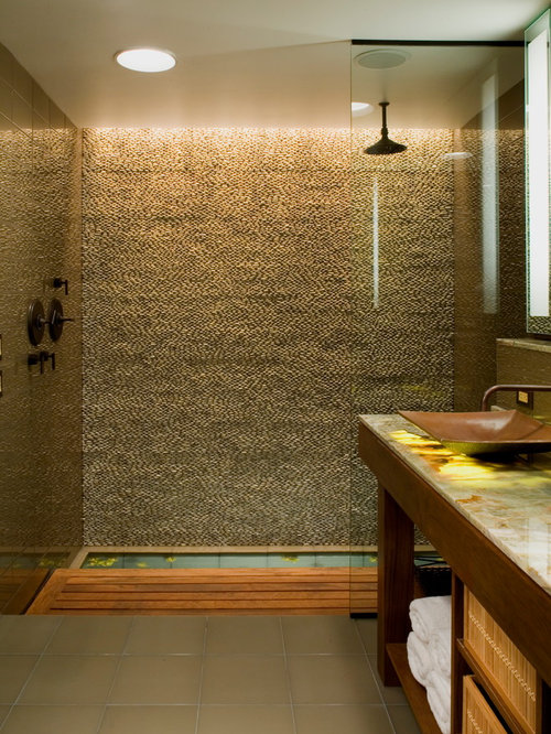 Badezimmer mit Onyx-Waschbecken/Waschtisch Ideen, Design & Bilder | Houzz