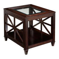Evans Glass End Table - Side Tables And End Tables