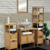 Wall-Mounted Sink Floor Cabinet Mahe Bamboo - Wood, Mahe