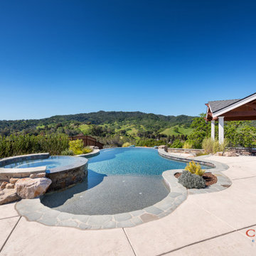 Lafayette Hillside Vanishing Edge Natural Pool