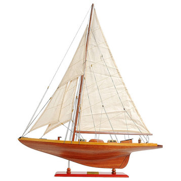 Shamrock Yacht Wooden model sailing boat, Medium