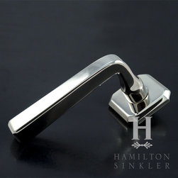 DOOR LEVER WITH ROSETTE - Door Hardware