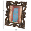 Hand-carved Antique Picture Frame With Whitewash
