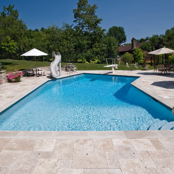 Riverwoods, IL Inground Geometric Swimming Pool