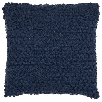 Mina Victory Lifestyle Thin Group Loops 20" x 20" Navy Indoor Throw Pillow