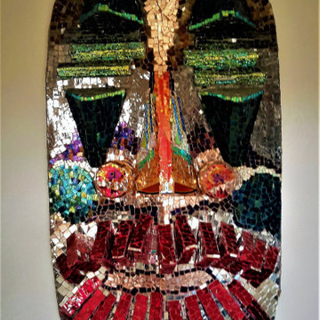 THE AFRICAN MASK MOSAIC SCULPTURE