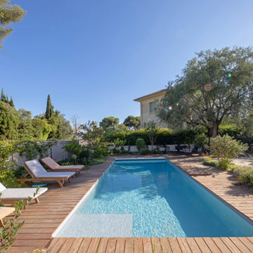Aménagement d'un jardin de ville avec piscine à Nice