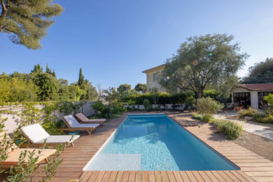 Aménagement d'un jardin de ville avec piscine à Nice