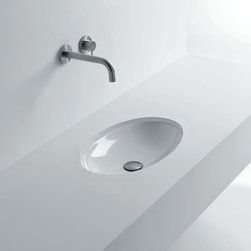 H10 60U Undermounted Oval Bathroom Sink 23.6" - Bathroom Sinks
