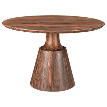 Brownstone Nut Brown Round Dining Table