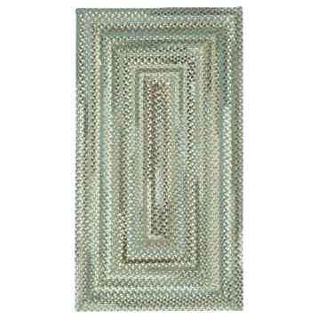 Capel Sherwood Forest Green Olive 0980_250 Braided Rugs - 7' X 9' Concentric Rec