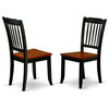 East West Furniture Nicoli 7-piece Wood Dining Room Set in Black/Cherry