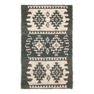 Block Stripe shag taupe utility mat - urbAna