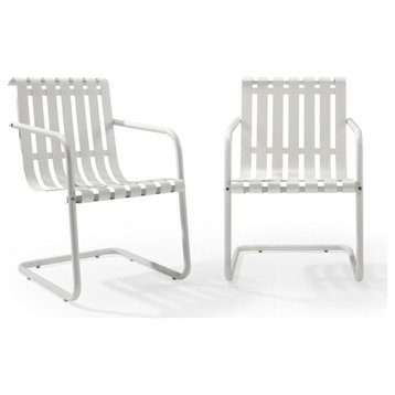 Gracie Stainless Steel Chair - White 2Pc/1Carton