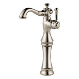 Delta Cassidy Single Hole - Single Handle w/ Riser - Bathroom Sink Faucets