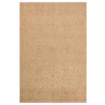 Bareens Designer Rugs - Oriental Ziegler Temeka Beige Tan Hand-Knotted Wool Rug - 9'0'' x 11'11'' - Enhance the ambiance of your home with this magnificent Persian-influenced Turkish hand-knotted rug made by skilled artisans capable of creating the most exceptional vegetable dyes and hand-spun wool. This exquisite handmade rug is a one-of-a-kind Peshawar Kafkaz, otherwise identified as Chobi, Chobi Peshawar, Oushak, or Ziegler rug. These handmade rugs are crafted in Pakistan utilizing superior-quality wool imported from Australia, New Zealand, and Korea in two types of weaves: the Persian weave and the Mori weave. This rug is meticulously crafted by hand using the finest natural vegetable dyes extracted from local plants. The artisans use a blend of hand-spun local and fine merino wool, resulting in a rug with a compelling texture, higher lanolin content, and longer staple. The artisans occasionally incorporate natural or artificial silk into the pile to enhance specific motifs. The finished product is an awe-inspiring execution of flawless design and an understated palette that exudes elegance.