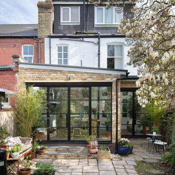 Exposed brick kitchen extension-North London
