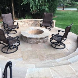 Pattern Cut Flagstone, Buff - Outdoor Fireplaces