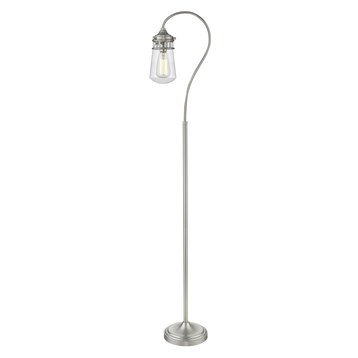 Celeste  Collection 1 Light Floor Lamp in Brushed Nickel Finish